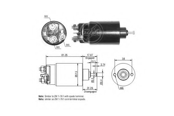 ERA 227836 Solenoid Switch, starter